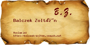 Balczek Zoltán névjegykártya